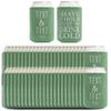 Wedding Favors for Guests Your Names & Date Have Hold Keep Drink Cold 96-Pack Personalized Can Drink Sleeves Party Pack Sage view 1