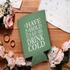 Wedding Favors for Guests Your Names & Date Have Hold Keep Drink Cold 96-Pack Personalized Can Drink Sleeves Party Pack Sage view 2