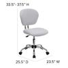 BizChair Mid-Back White Mesh Swivel Task Office Chair with Chrome Base view 2