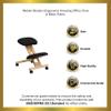 BizChair Mobile Wooden Ergonomic Kneeling Office Chair in Black Fabric view 4