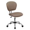 BizChair Mid-Back Coffee Brown Mesh Swivel Task Office Chair with Chrome Base view 3