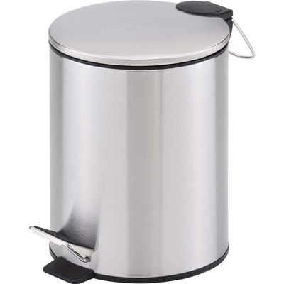Wahei Freiz MJ-0667 My Lash II Pedal Trash Can, 1.3 gal (5 L), Stainless Steel