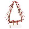 SilksAreForever 17.7" Artificial Tree-Shaped Berry Wreath w/Wood Stand -Red (Pack of 6) view 1