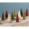Bethany Lowe Set/10 Retro Bottle Brush Christmas Trees Red White Green Tabletop Decor view 3