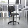 BizChair Mid-Back Gray Mesh Swivel Task Office Chair with Pivot Back view 1