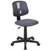 BizChair Mid-Back Gray Mesh Swivel Task Office Chair with Pivot Back view 3