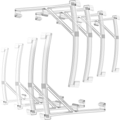 Patelai 8 Pieces Valance Clips Plastic Vertical Blinds Brackets 3.5 Inch Vertical Blinds Clear Plastic for Shutters Parts Accessory Components