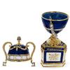 BestPysanky 1895 Blue Serpent Clock Musical Royal Imperial Easter Egg view 3
