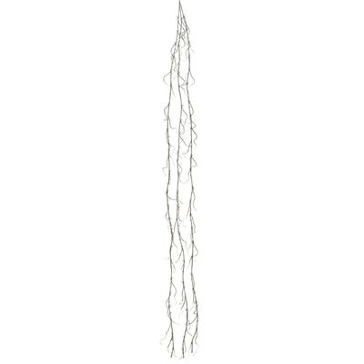 SilksAreForever 6' Glittered Artificial Plastic Twig Garland -Silver (Pack of 6)