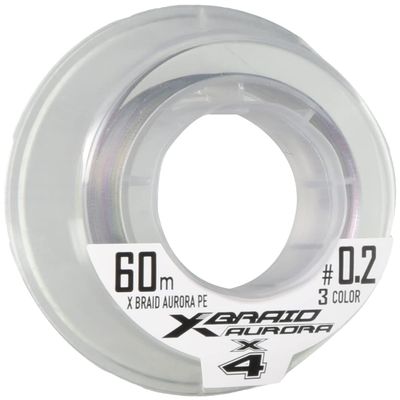 X-Braid Aurora Polar Light, 196.4 ft (60 m), No. 0.2, X4, 3 Colors (Green/Blue/Red)
