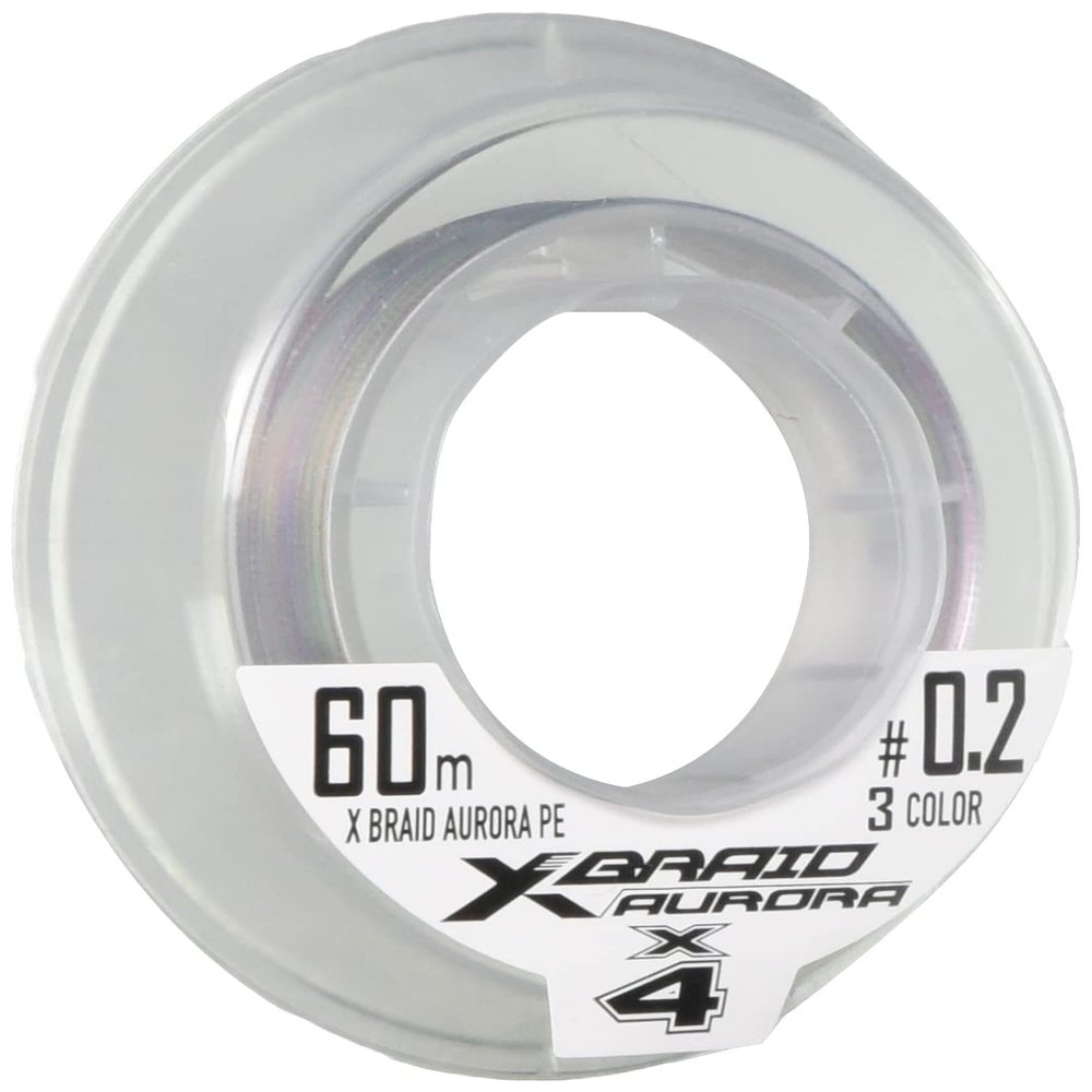 X-Braid Aurora Polar Light, 196.4 ft (60 m), No. 0.2, X4, 3 Colors (Green/Blue/Red)
