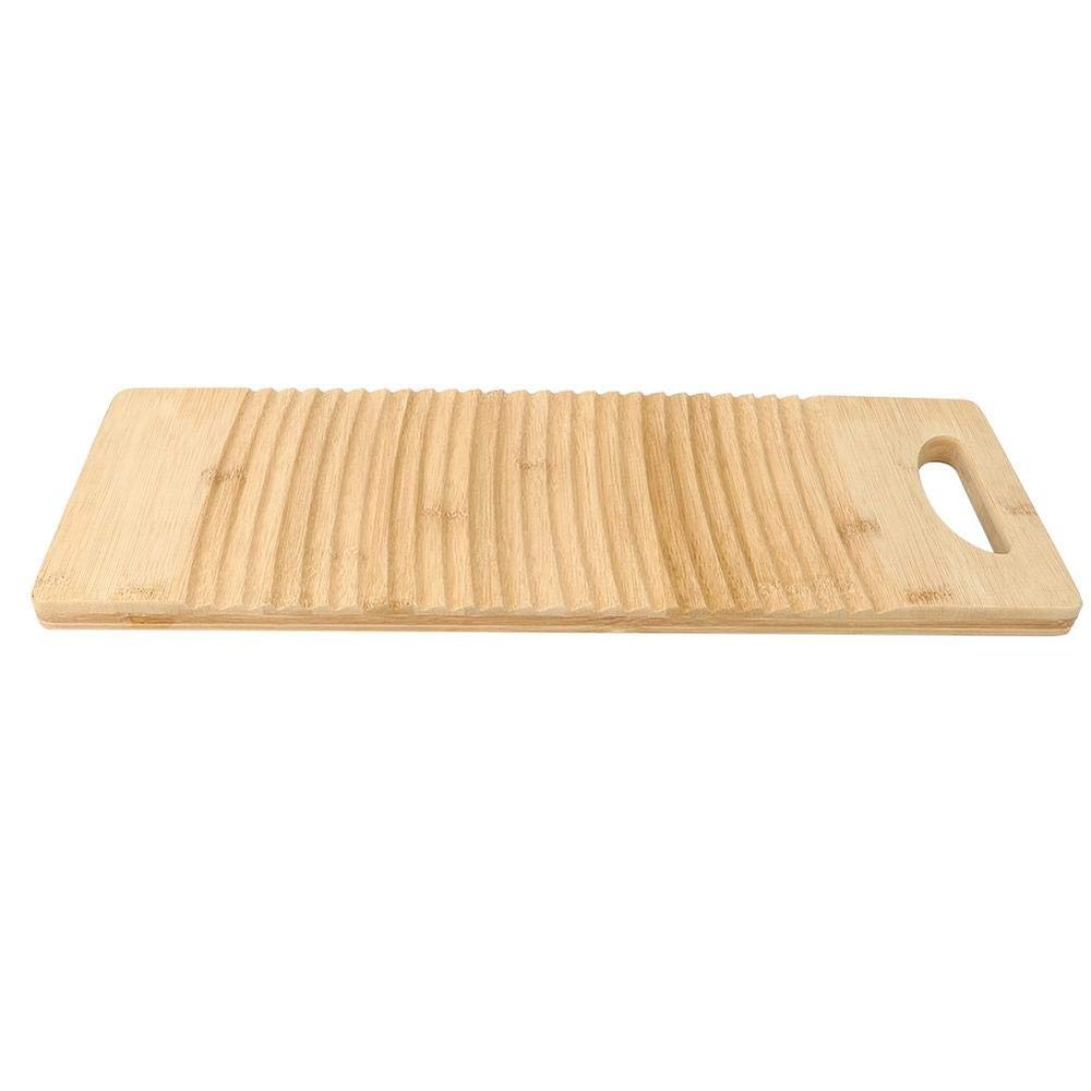 Junluck Laundry Washing Board, Clothes Cleaning Tools Modern and Simple Thicken Wooden 19.7in Washing Board, for Family Use