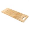 Junluck Laundry Washing Board, Clothes Cleaning Tools Modern and Simple Thicken Wooden 19.7in Washing Board, for Family Use view 4