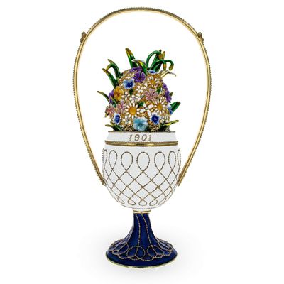 BestPysanky 1901 Basket of Flowers Royal Easter Egg