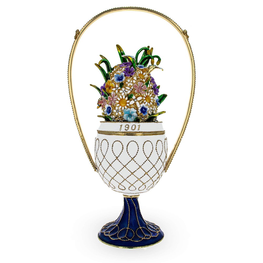 BestPysanky 1901 Basket of Flowers Royal Easter Egg