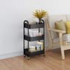 3-Tier Rolling Utility Cart with Caster Wheels,Easy Assembly, for Kitchen, Bathroom (Black) view 4