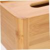 1 Pc Box Wooden Tissue Box Tissue Container Paper Towel Bag Desktop Cover Countertops Cover Holders Decorative Dressers Bathroom Bag Rectangle view 4