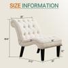 annjoe Accent Chair Upholstered Chair Button Tufted Slipper Chairs Side Chair for Living Room Dining Room Bedroom Funiture view 2