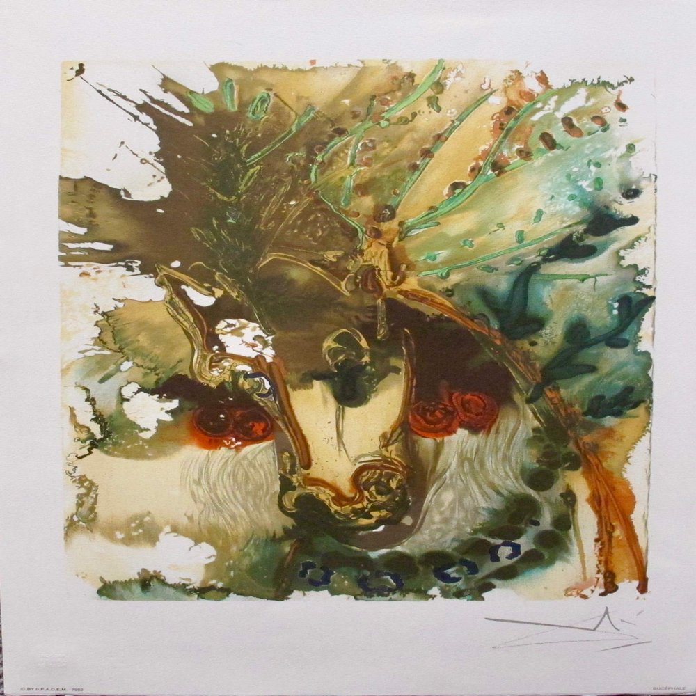 Salvador Dali Dalinean Horses BUCEPHALE Original Lithograph by Georges Israel SPADEM