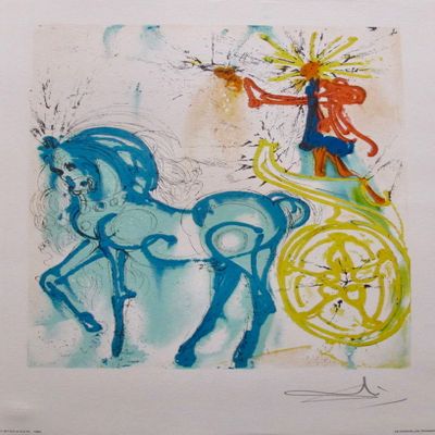 Salvador Dali Dalinean Horses CHEVAL DE TRIOMPHE Original Lithograph by Georges Israel SPADEM