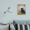 Stupell Industries Black Cat and Full Moon Autumn Leaves Pumpkins, Design by Sheri Hart Grey Framed Wall Art, 16 x 20 view 2