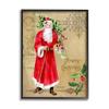 Stupell Industries Vintage Santa Claus Vintage Christmas Postal Design view 1