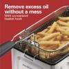 Hamilton Beach 35032 Professional Style Electric Deep Fryer, Frying Basket with Hooks, 1500 Watts, 3 Liters, Stainless Steel view 3