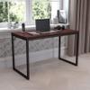 BizChair Industrial Modern Desk - Commercial Grade Office Computer Desk and Home Office Desk - 47" Long (Mahogany/Black) view 1