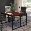 BizChair Industrial Modern Desk - Commercial Grade Office Computer Desk and Home Office Desk - 47" Long (Mahogany/Black) view 3
