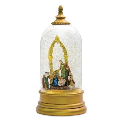 Melrose Nativity Snow Globe 10.5" H, Plastic, Gift Home Creative Nightstand Bedroom Decoration