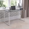 BizChair Industrial Modern Desk - Commercial Grade Office Computer Desk and Home Office Desk - 47" Long (Rustic Gray/White) view 1