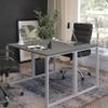 BizChair Industrial Modern Desk - Commercial Grade Office Computer Desk and Home Office Desk - 47" Long (Rustic Gray/White) view 3