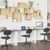 BizChair Industrial Modern Desk - Commercial Grade Office Computer Desk and Home Office Desk - 47" Long (Rustic Gray/White) view 4
