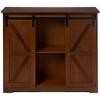 The Lakeside Collection Barn Door-Style Buffet Cabinets - Rustic Wood view 1