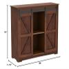 The Lakeside Collection Barn Door-Style Buffet Cabinets - Rustic Wood view 3