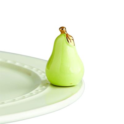 nora fleming Pear-Fection! (Pear) A242 - Hand-Painted Ceramic Unique Dcor - Summer Minis for the Home and Office