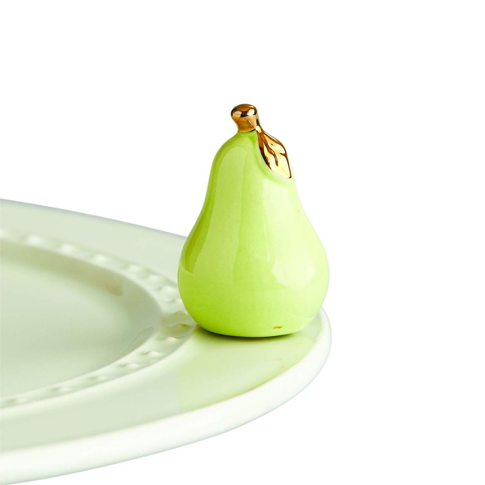 nora fleming Pear-Fection! (Pear) A242 - Hand-Painted Ceramic Unique Dcor - Summer Minis for the Home and Office