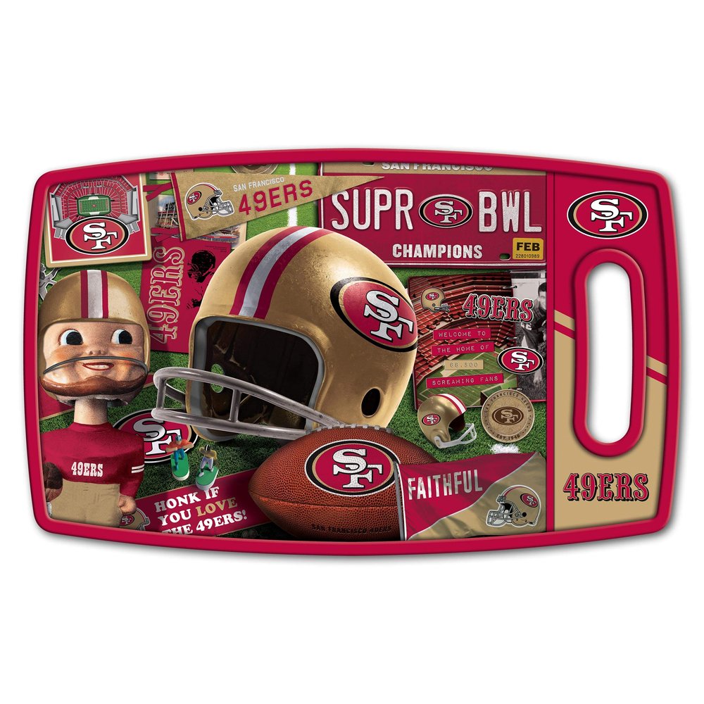 YouTheFan NFL San Francisco 49ers Retro Series Cutting Board