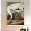Portrait Style Canvas Wall Art: Animals, Majestic Birds, Fish, Water Foul, Duck & Goose, Rabbits, Rustic & Modern Decor for Home & Office, Ready to Hang - Hooping Crane 12X18 view 4