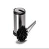 Croydex Auto Closing Toilet Brush, Chrome, H 385mm x W 144mm x D 114mm view 1