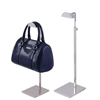 Greneric 2 Pack Metal Adjustable Handbag Display Stand Holder Hanging Bag Rack for Retail Store Windows Tabletop Display Props Shelves Organizer Storage for Home (Mirror)