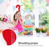 Amosfun 2pcs Question Mark Headband Party Photo Booth Headband Holiday Christmas Hair Hoop Costume Headpiece Party Favors Red view 2