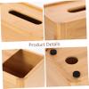 1 Pc Box Wooden Tissue Box Facial Tissue Holder Facial Paper Holder Home Tissue Case Tissue Container view 3
