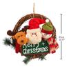 Linxueyi Christmas Large Solid Wood Rattan Door Wreath Hanger Cute Xmas Element Doll Door Wreaths Imitation Decorations Home Festival Party Supplies-9 view 3