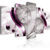 artgeist Textured Canvas Wall Art Flowers Orchid 80x40 in - 5pcs Painting Canvas Prints Picture Artwork Image Framed Contemporary Modern Photo Wall Home a-A-0030-b-o view 1