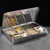 Seasoning Box Set, 8-Grid Stainless Steel Seasoning Box Condiment Storage Containers Jar Kitchen Utensils view 2