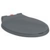 vidaXL Premium Soft-Close Quick-Release Toilet Seat - Sturdy Polypropylene Material - Gray Oval - Suitable for Standard Toilet Bowls - Easy to Clean - Includes Top Mount Hinges view 1