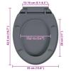 vidaXL Premium Soft-Close Quick-Release Toilet Seat - Sturdy Polypropylene Material - Gray Oval - Suitable for Standard Toilet Bowls - Easy to Clean - Includes Top Mount Hinges view 2