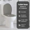vidaXL Premium Soft-Close Quick-Release Toilet Seat - Sturdy Polypropylene Material - Gray Oval - Suitable for Standard Toilet Bowls - Easy to Clean - Includes Top Mount Hinges view 3