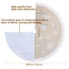 OurWarm Christmas Tree Skirt 48inch, White Snowflake Fur Burlap Tree Skirt for Xmas Decor Festive Holiday Decorations Indoor Outdoor view 2